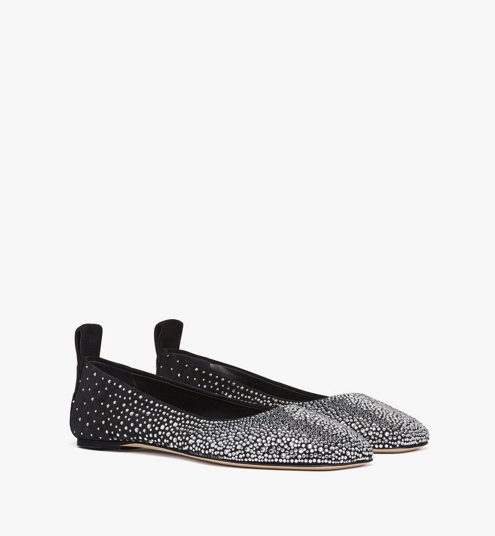 Ballerina Shoes in Gradation Crystal Suede 1 Ballerina Shoes in Gradation Crystal Suede 1